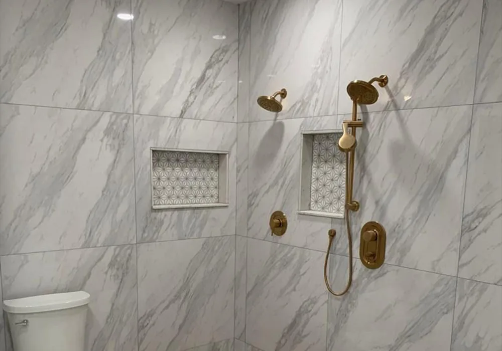 Bathroom remodeled by Gus Skyy Co in New Jersey
