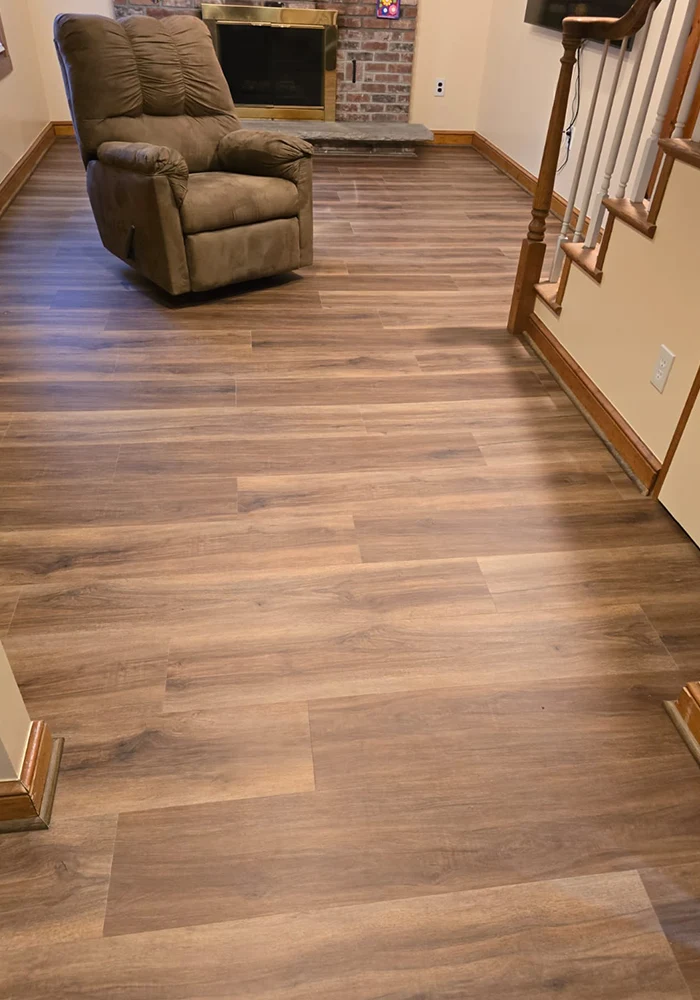 Inviting Living Room with Stylish Flooring