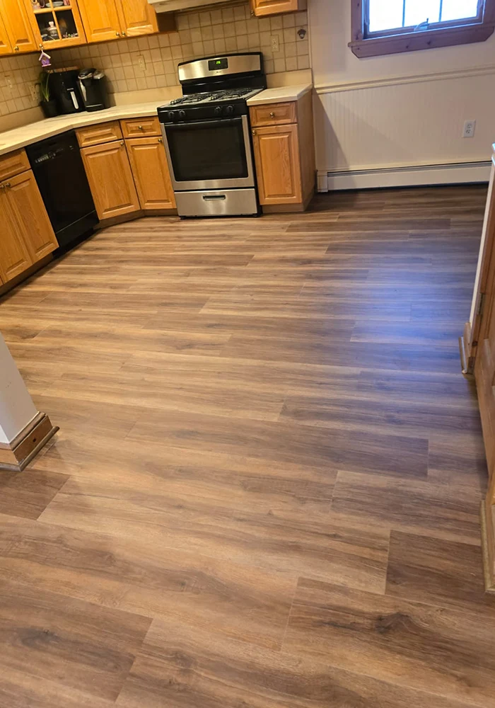 Warm and Cozy Kitchen with Modern Flooring