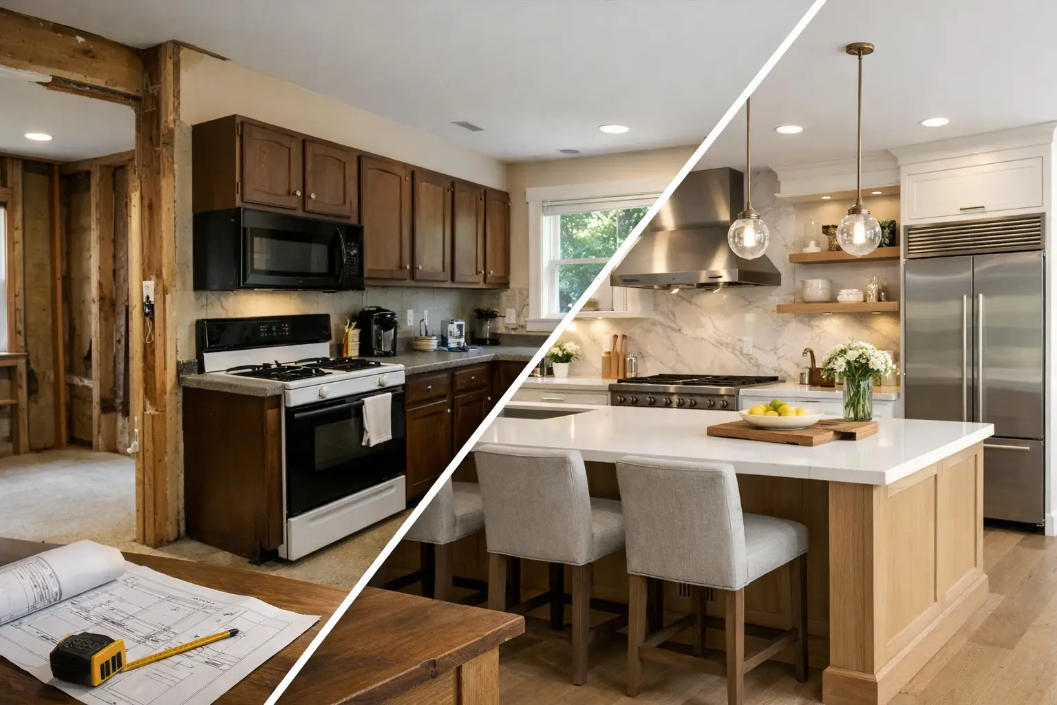 Before-and-After Kitchen Remodel Example